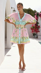 Verna Mini Dress - Rosé Lemonade